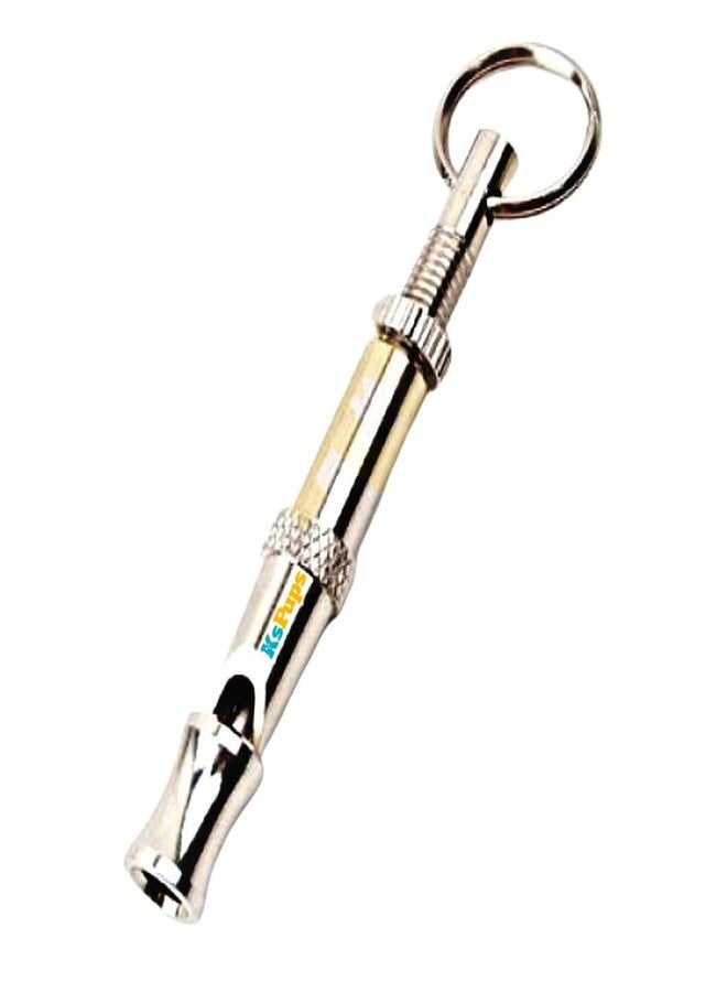 KsPups 2-Tone Flute Stop Barking Ultrasonic Sound Repeller I Cat Training eychain Dog Whistle I Silver I 1-PCS - Image 3